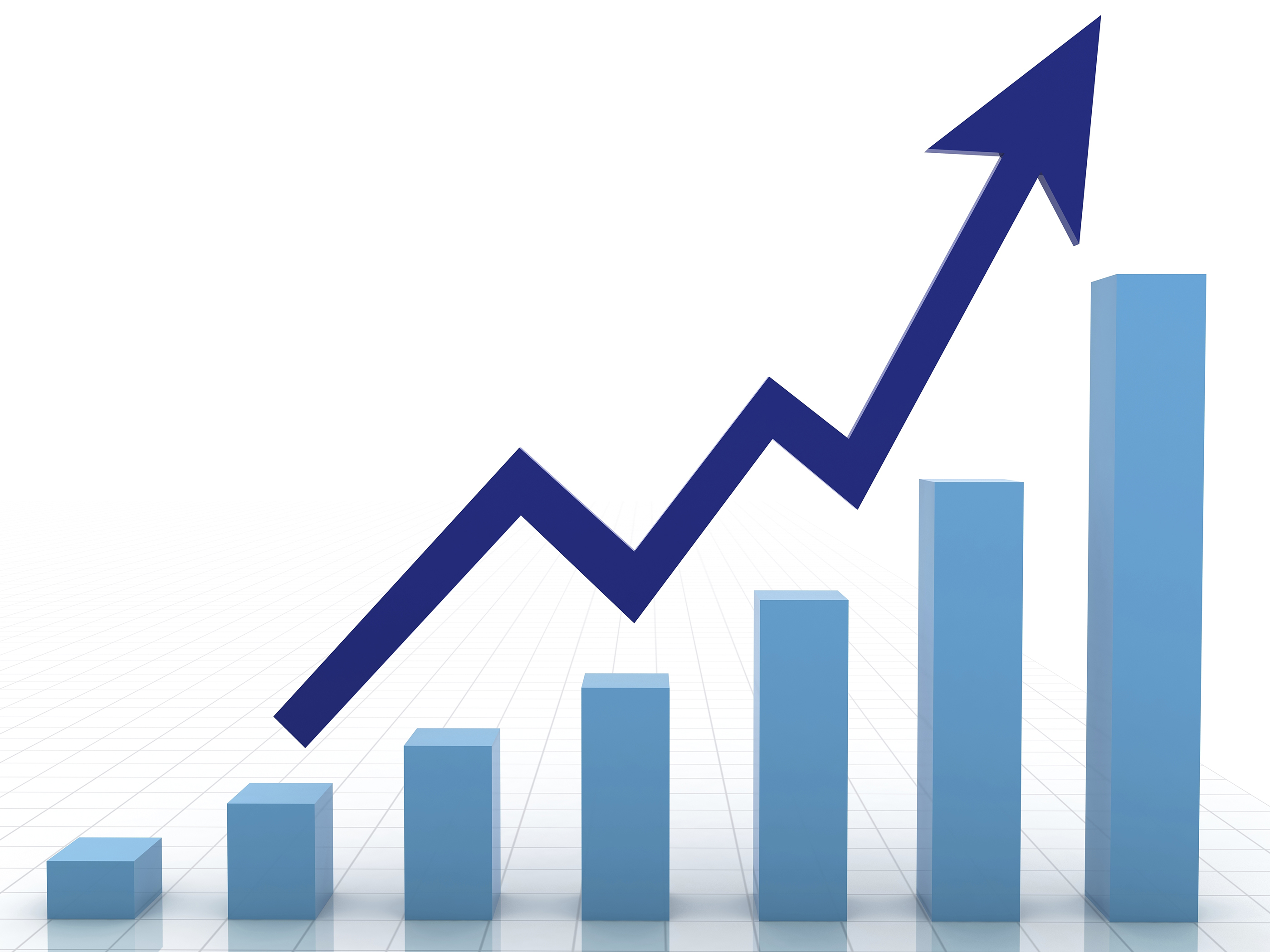 Business growth chart graph depicting success