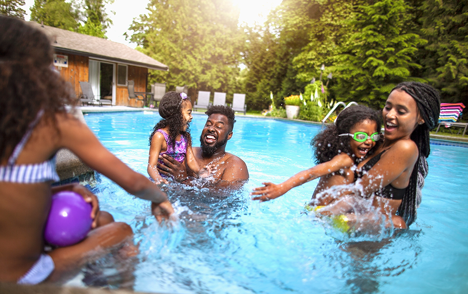 homeowner pool family