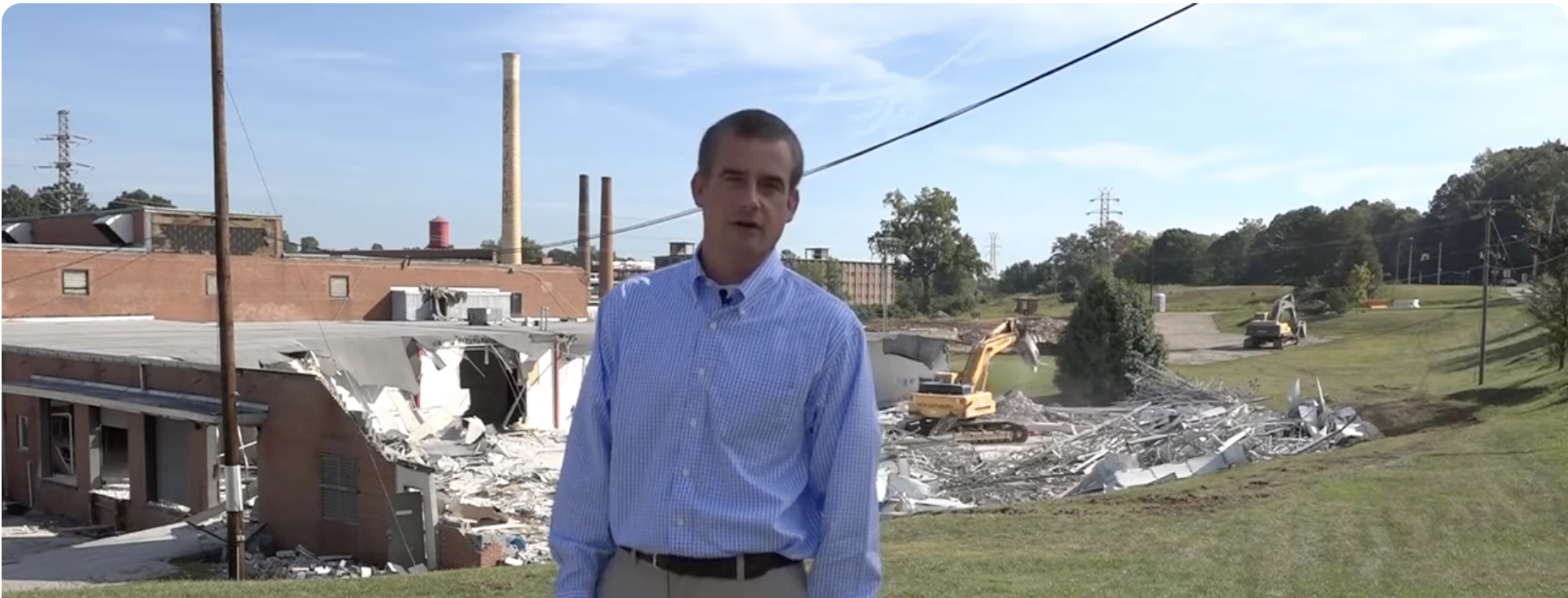 Charlie Wilson, representing CT Wilson Construction Company making direct eye contact with the camera