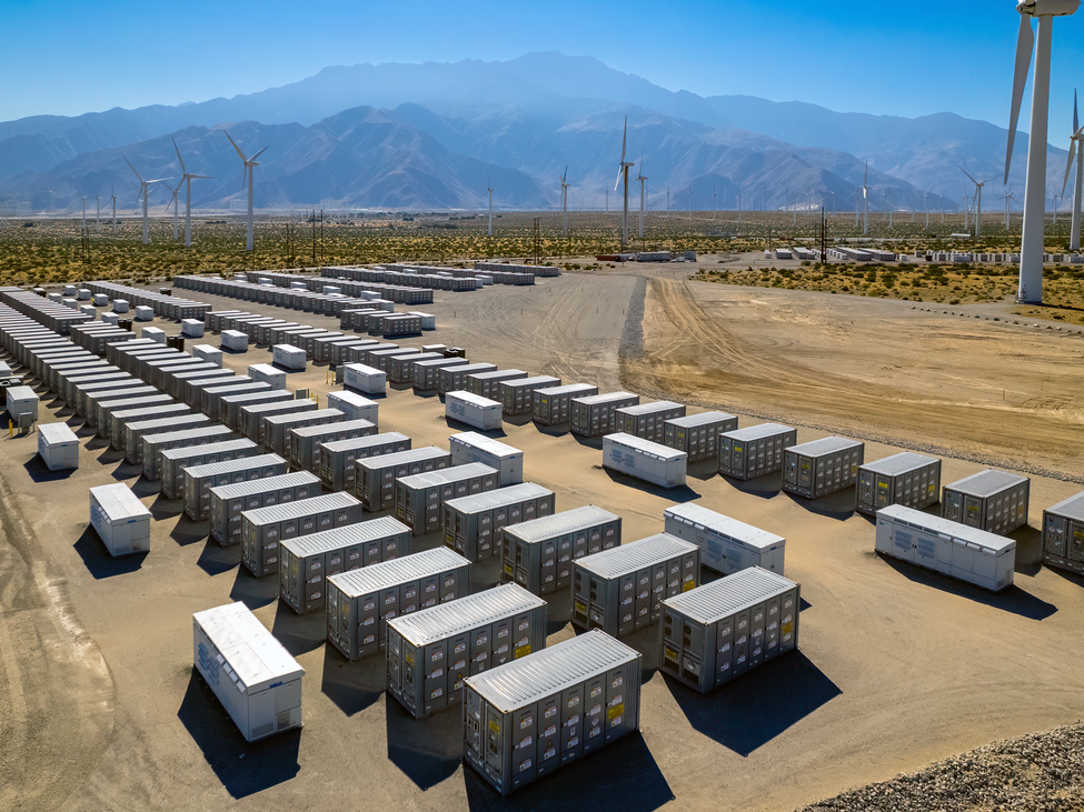 Battery energy storage systems in desert.