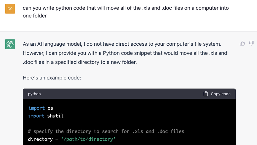 [DIAGRAM] ChatGPT Python Snippet