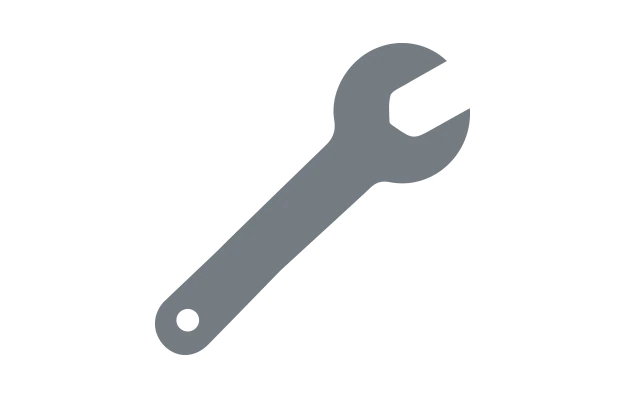 Illustration of a wrench.