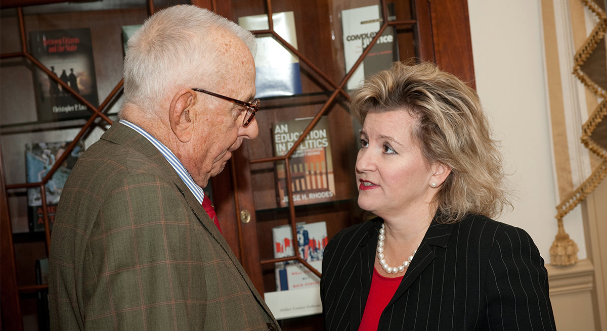 Travelers Institute Advisory Board Member Leslie Disharoon and Travelers Institute President Joan Woodward