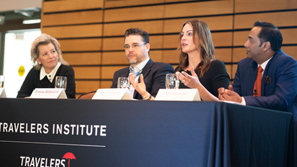 Panelists at a cyber event