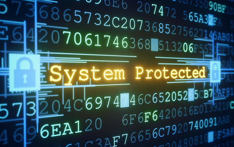 System protected from cyber extortion.