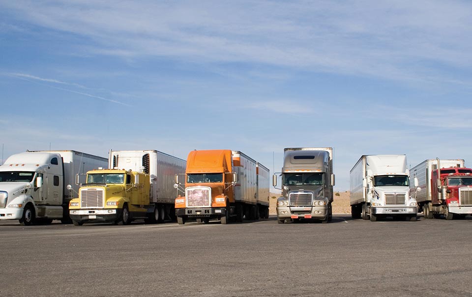Different types of commercial vehicles.