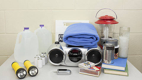 Disaster preparedness kit to help prepare for natural disaster