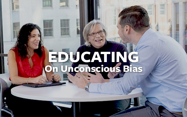 Employees attending unconscious bias training.