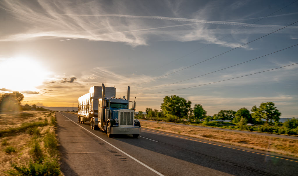 Truck on highway 