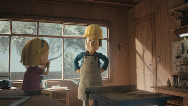 Man in woodworking shop.