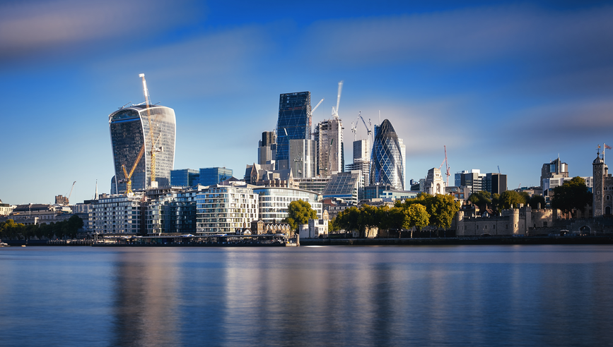 London City Skyline at River Thames