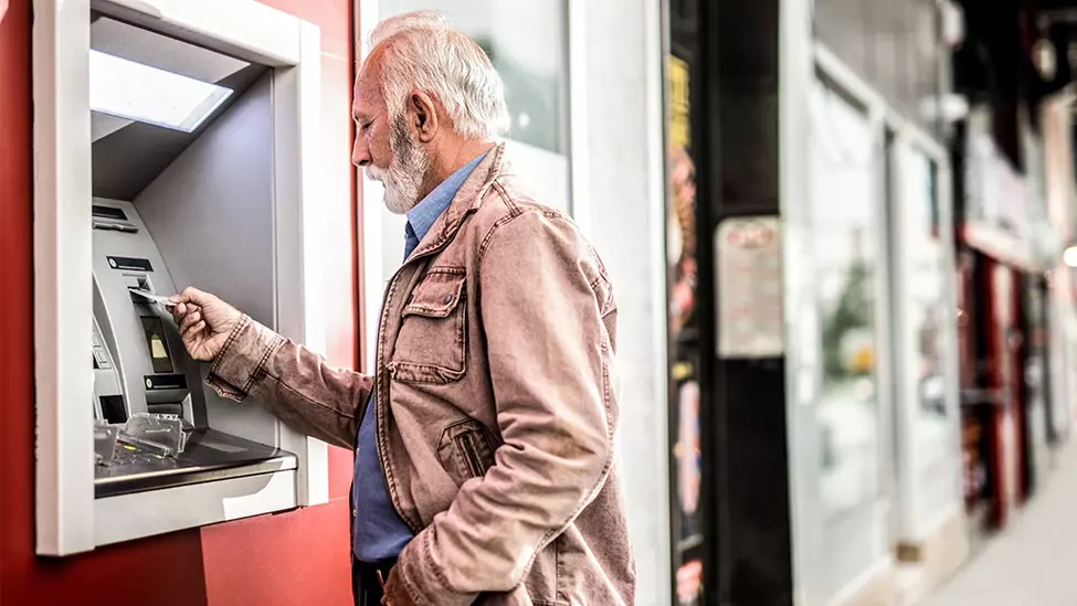 Man at atm.