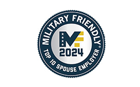 graphic for military-friendly, top 10 spouse employer