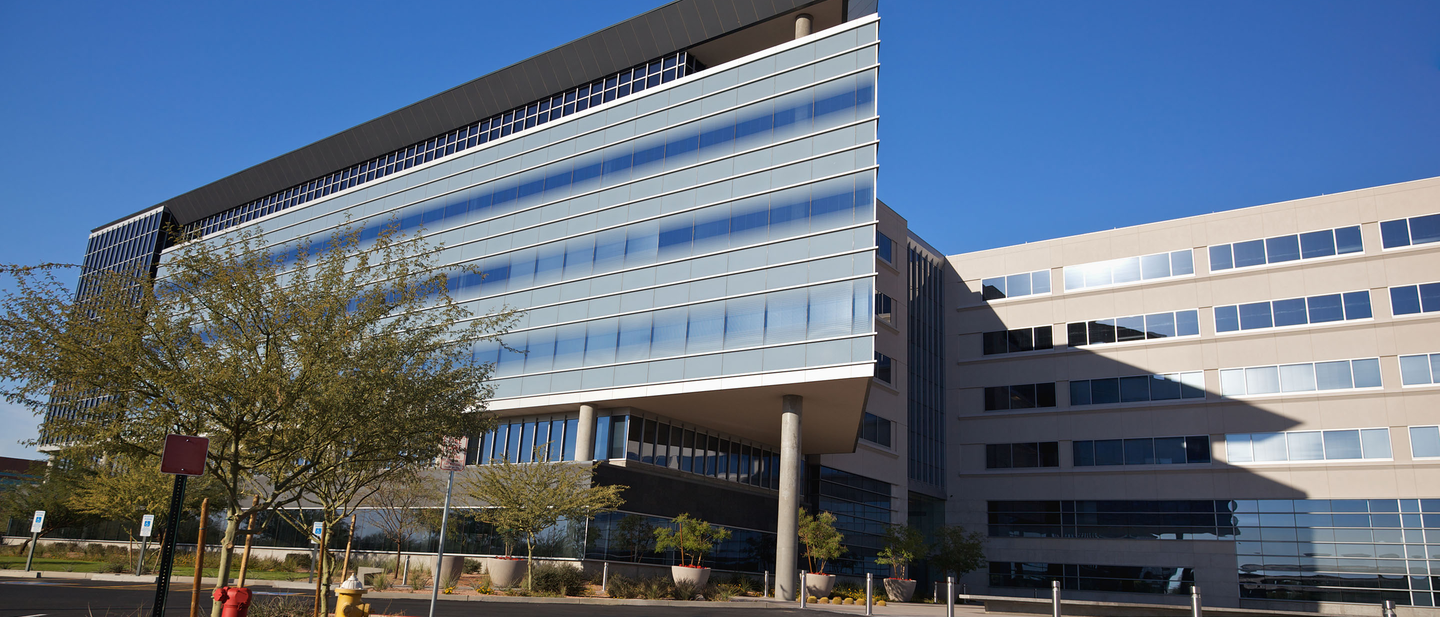 Healthcare office buildings in an office park.