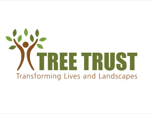 Logo. Tree Trust. Transforming Lives and Landscapes. 
