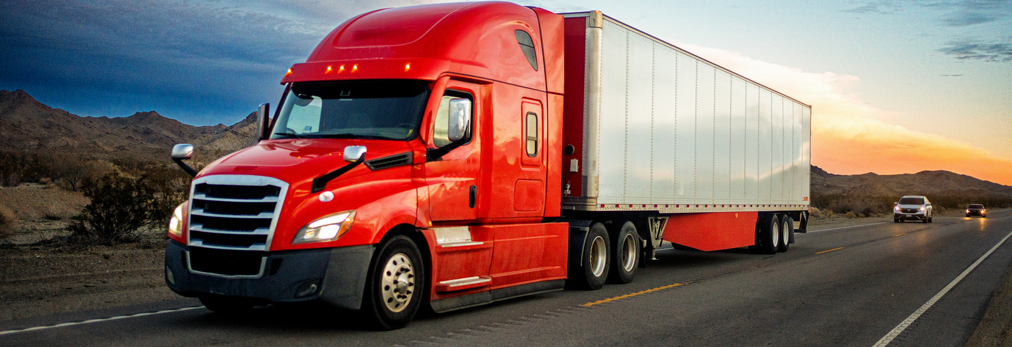 Truck on highway