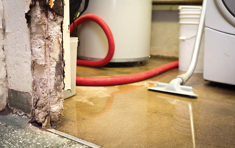 flooded basement