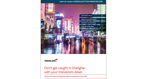 White paper cover page, "Don't get caught in Shanghai with your transistors down".