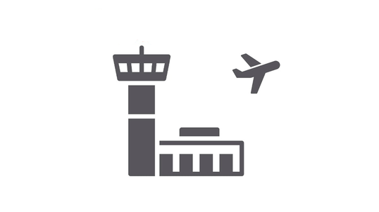illustration of plane leaving airport