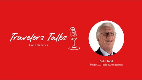 Thumbnail for YouTube video 'Travelers Talks' featuring Colin Todd's image on the right