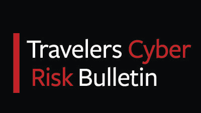 Travelers cyber risk bulletin logo.