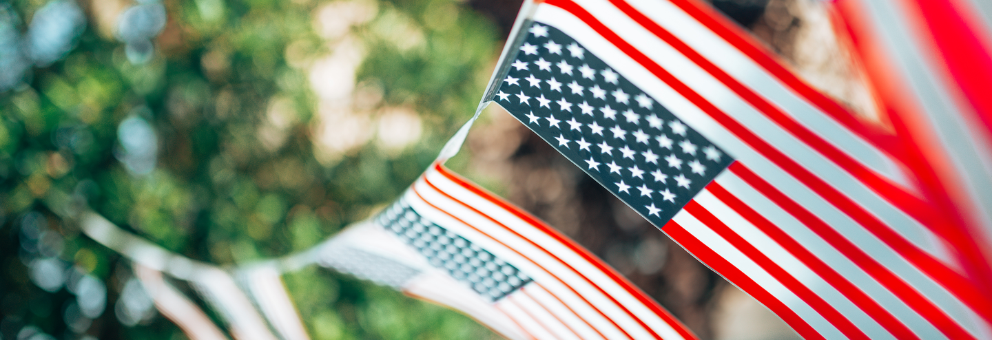 Flags of united states of america.