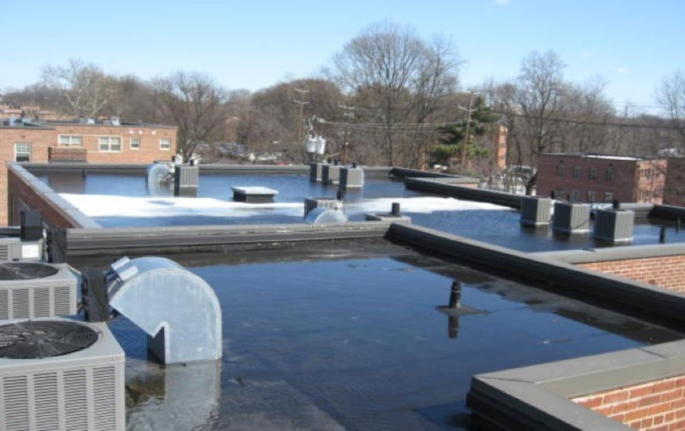 View of a commercial roof.