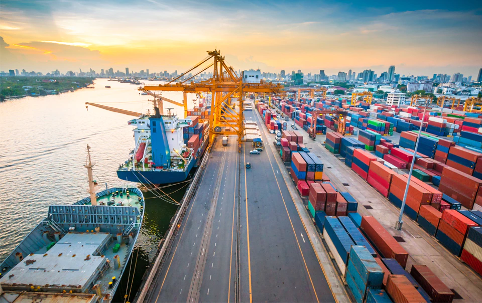 View of Port Container Terminal.