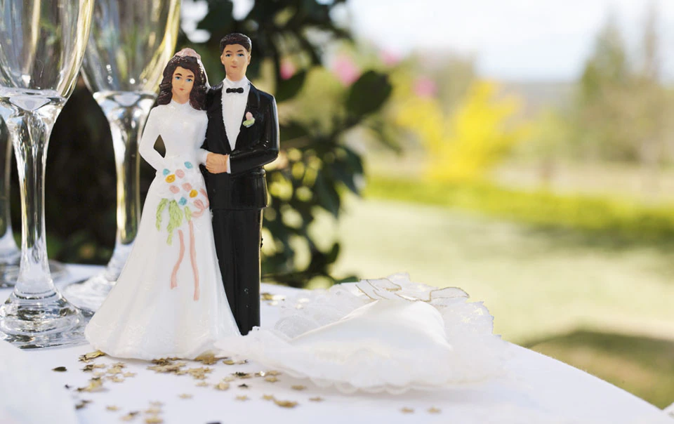 Wedding topper of a couple.